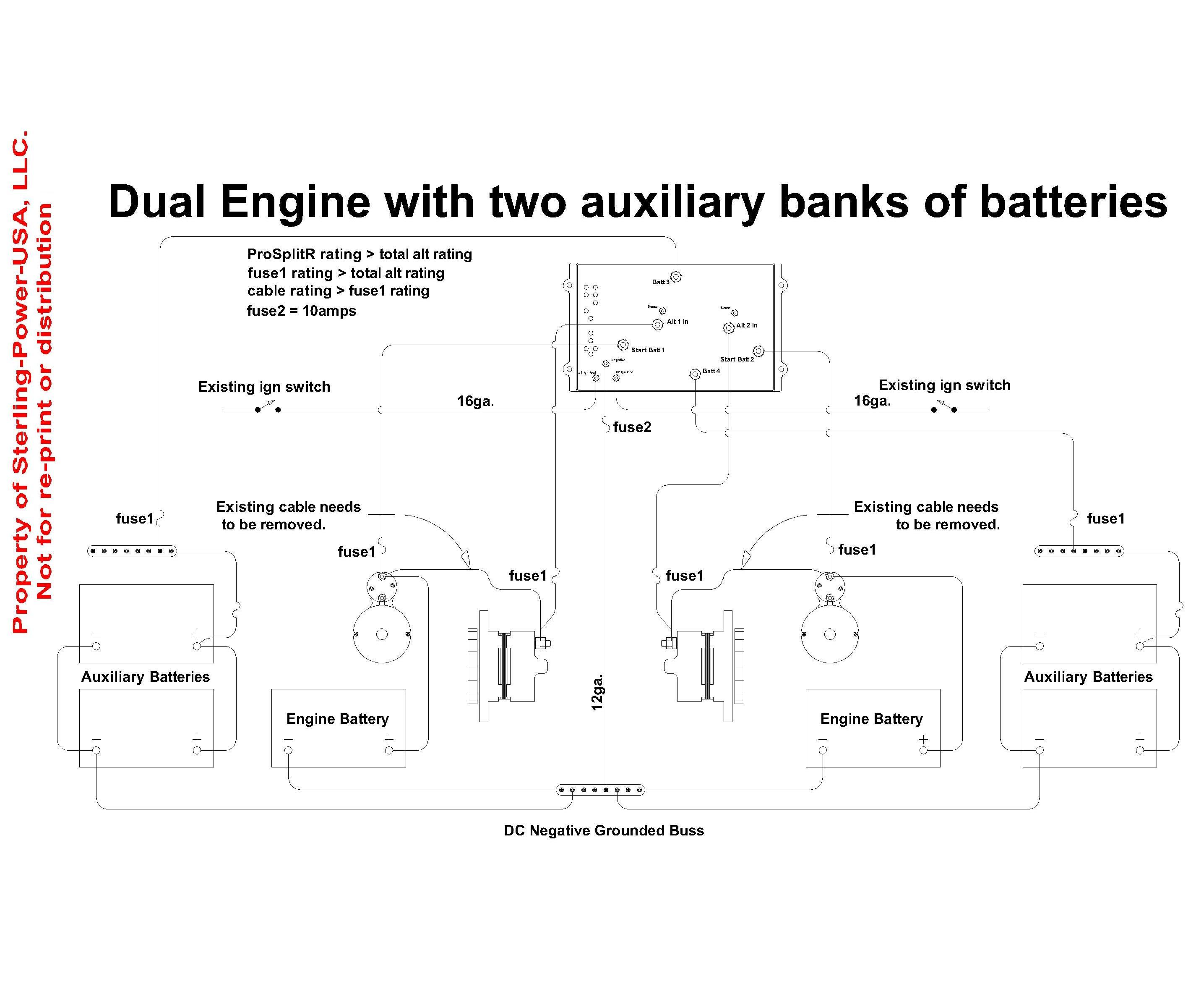 Typical Boat Wiring Diagram from www.sterling-power-usa.com